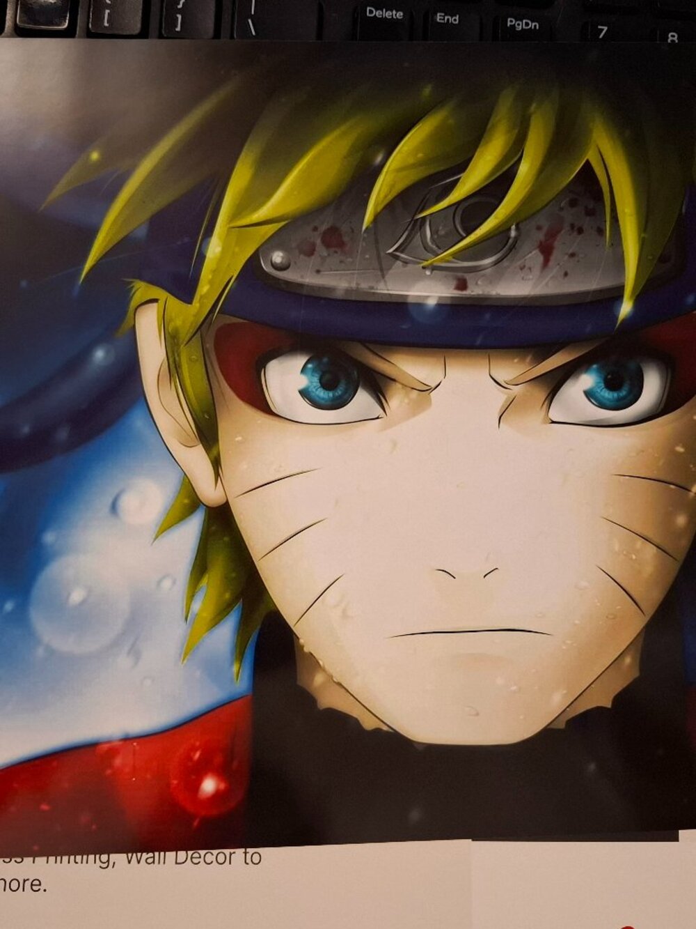 NARUTO UZUMAKI GLOWING EYES ANIME PORTRAIT POSTER ANIME ART 8 X 10 ARTWORK